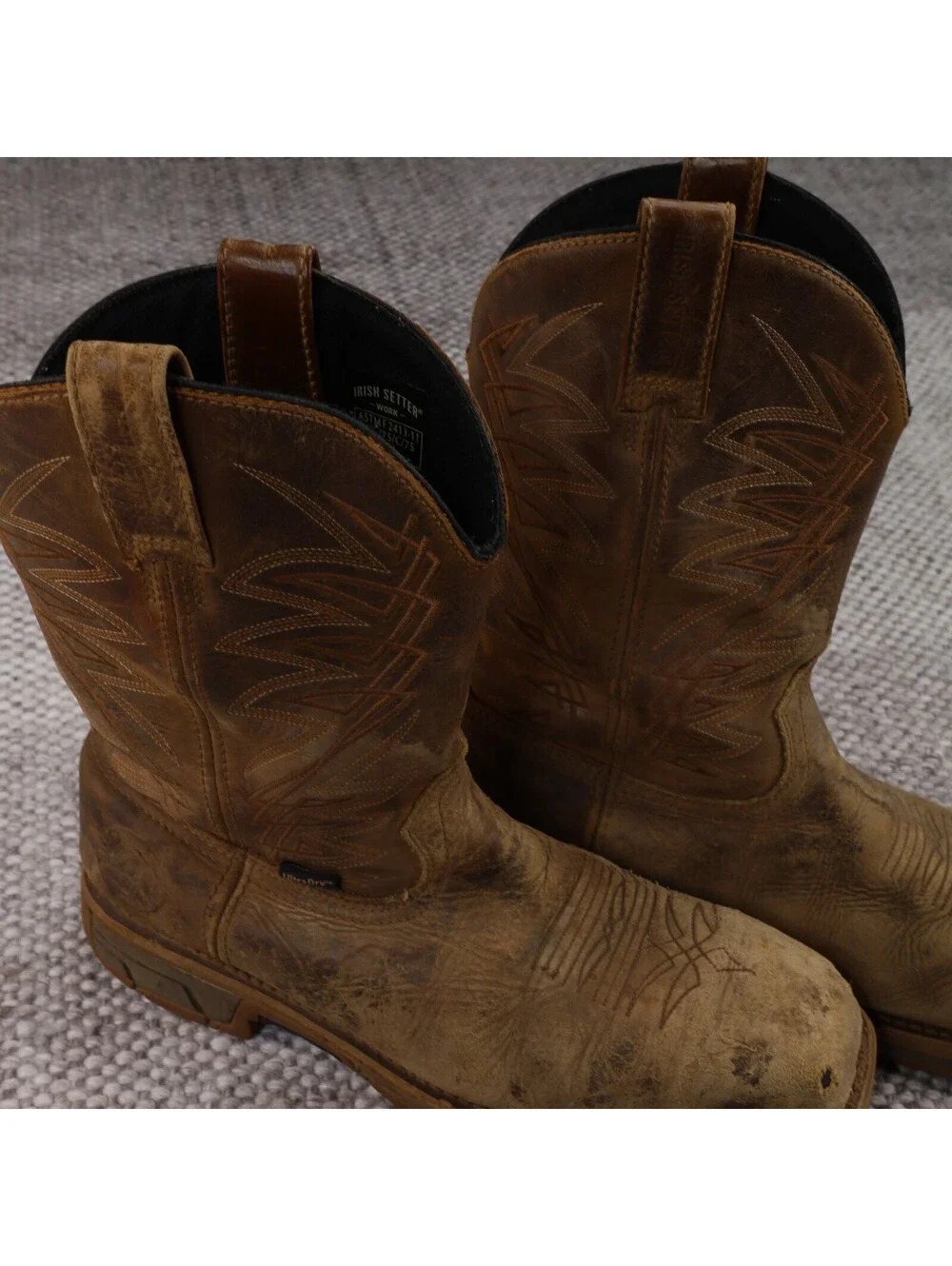 Irish Setter Marshall Work Boots Mens 10 D Waterproof Steel Toe Brown 83912 WORN